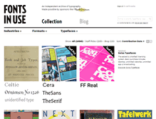 Tablet Screenshot of fontsinuse.com